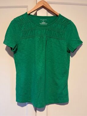Talbots Green Cotton Short Sleeve Tee